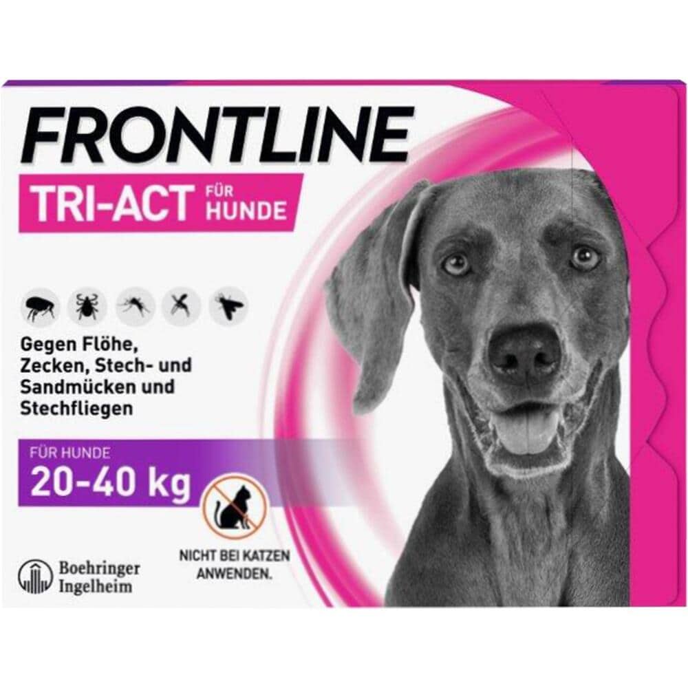 FRONTLINE TRI-ACT gegen Zecken, Flöhe & fliegende Insekten für Hunde L (20-40 kg)  3 St Lösung