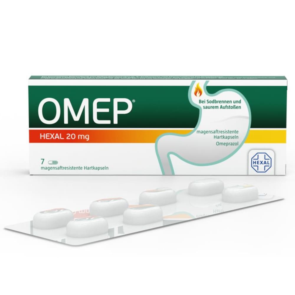 OMEP HEXAL 20mg 7 St Magensaftresistente Hartkapseln
