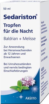 Sedariston Tropfen für die Nacht Baldrian + Melisse 50 ml Flüssigkeit zum Einnehmen