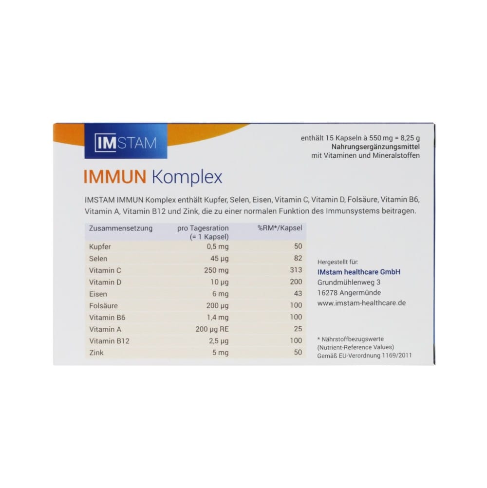 IMSTAM IMMUN Komplex 15 St Hartkapseln
