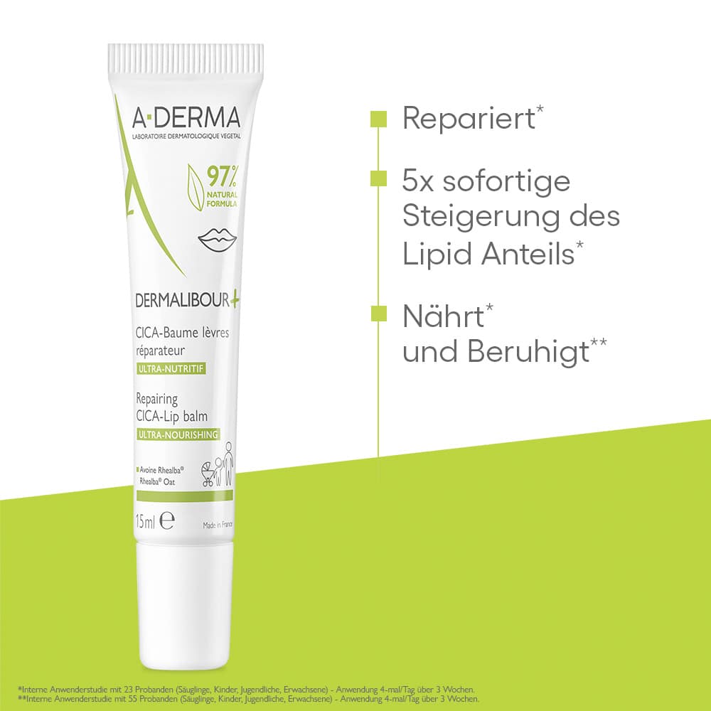 A-DERMA DERMALIBOUR+ CICA Lippenbalsam 15 ml Balsam
