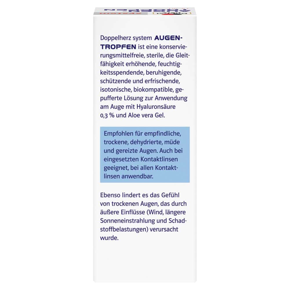 Doppelherz system AUGEN-TROPFEN HYALURON 0,3% + ALOE 10 ml Flüssigkeit