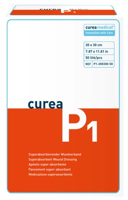 CUREA P1 superabsorb.Wundauflage 20x30 cm 50 St Kompressen