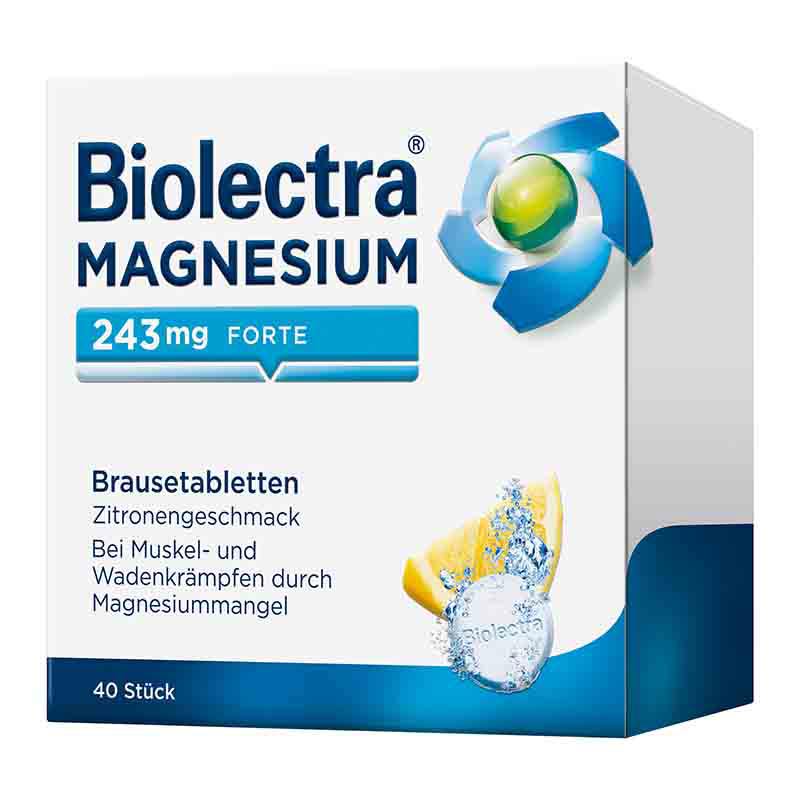 Biolectra MAGNESIUM 243mg FORTE Zitrone 40 St Brausetabletten