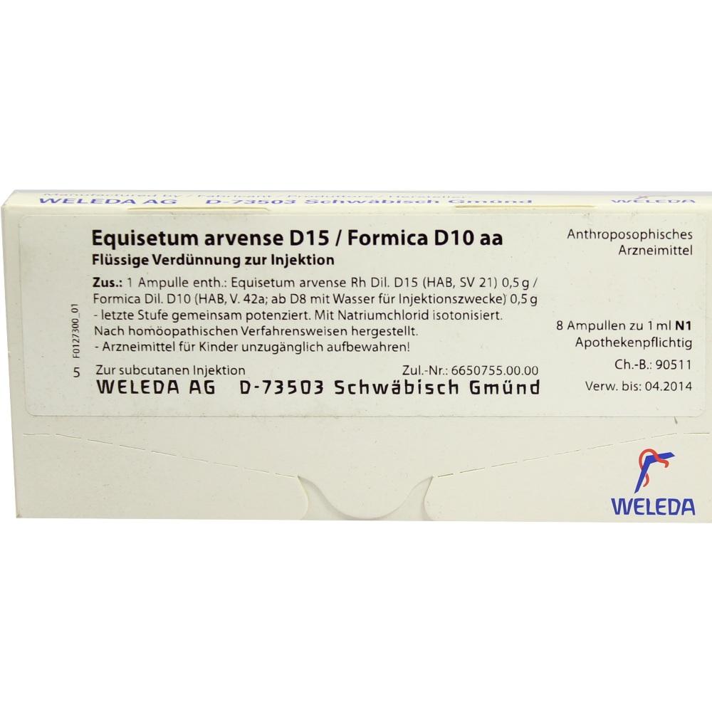 WELEDA EQUISETUM ARVENSE D 15/Formica D 10 aa Ampullen 8X1 ml Ampullen