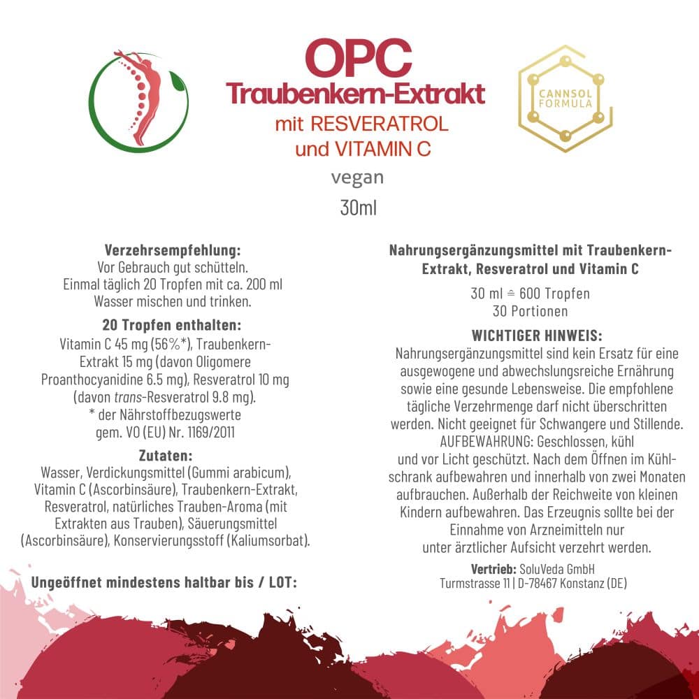 CannSol OPC Traubenkern-Extrakt 30 ml Tropfen zum Einnehmen