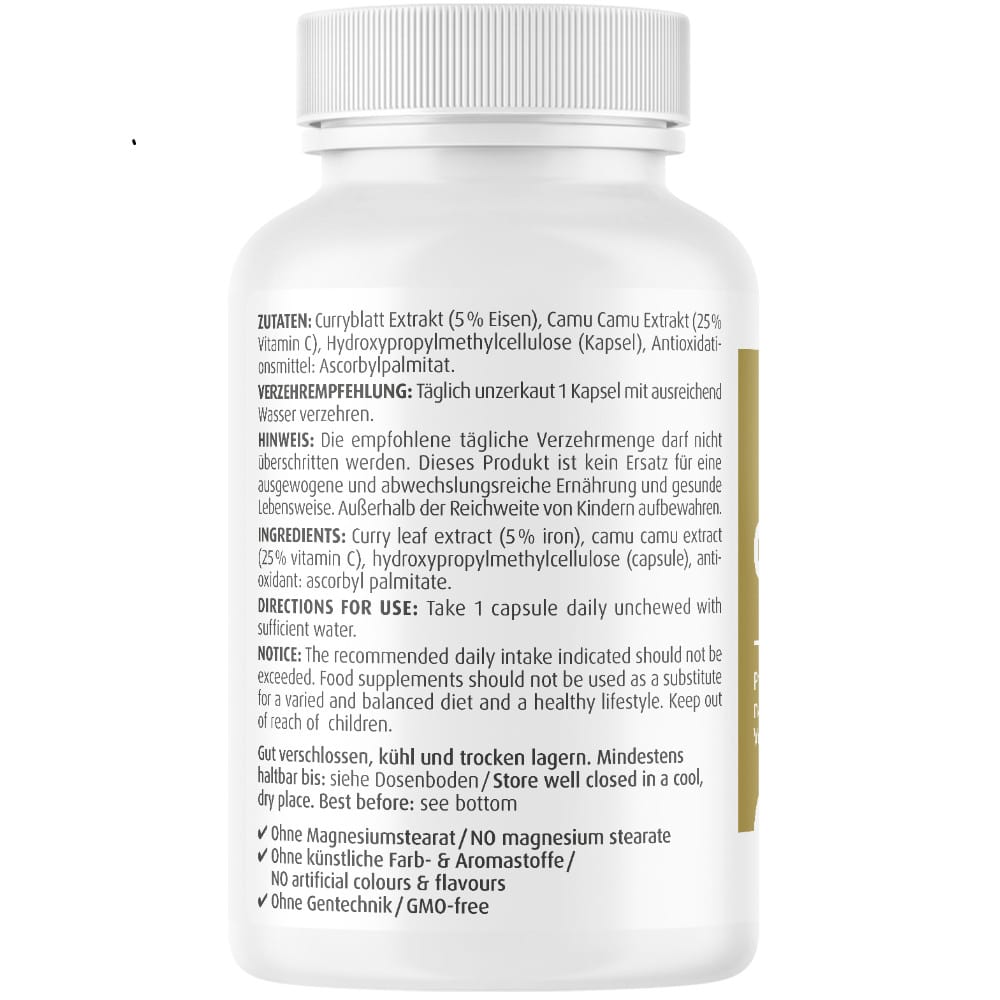Zein Pharma Curryblatt + C 25mg Eisen 60 St Kapseln