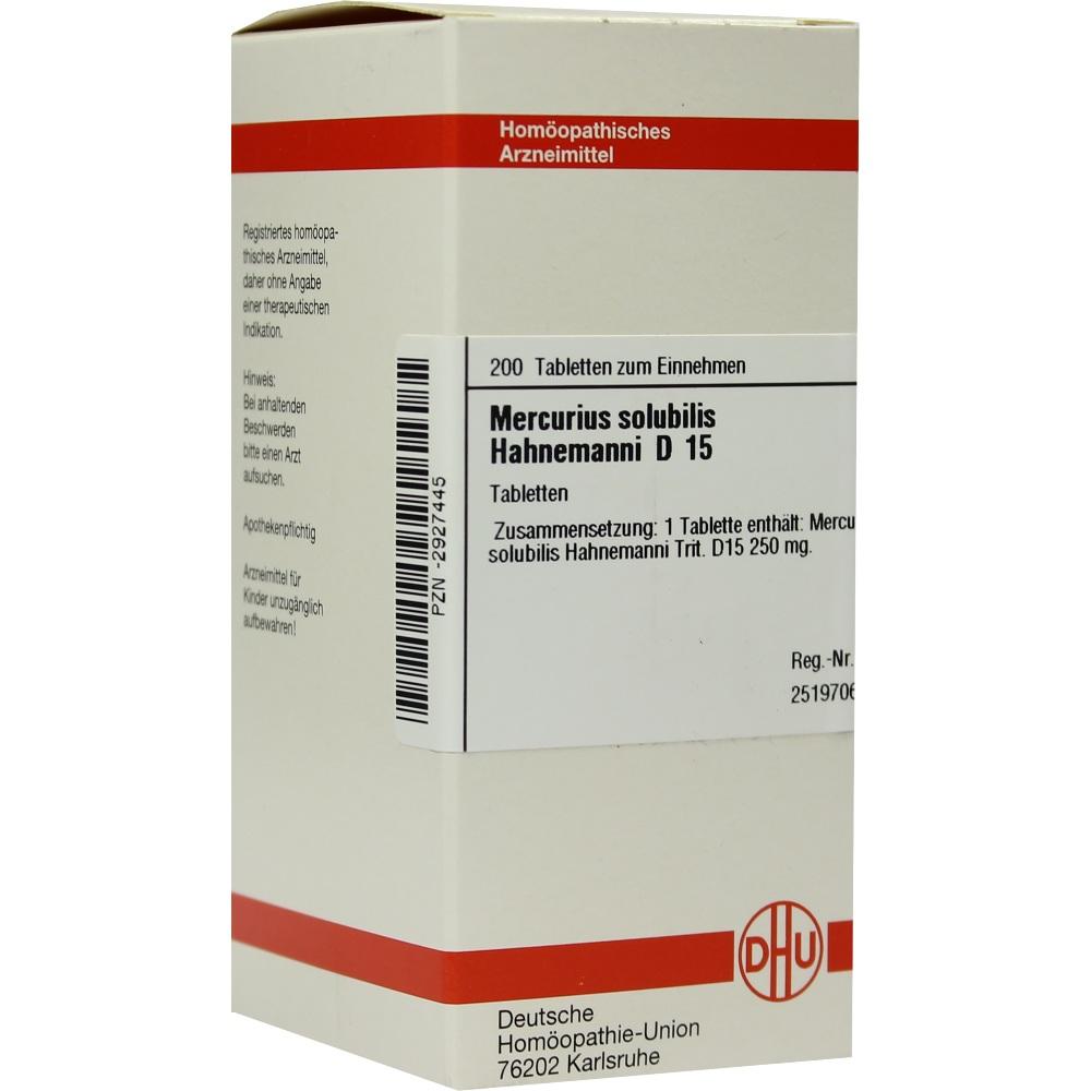 MERCURIUS SOLUBILIS Hahnemanni D 15 Tabletten 200 St Tabletten