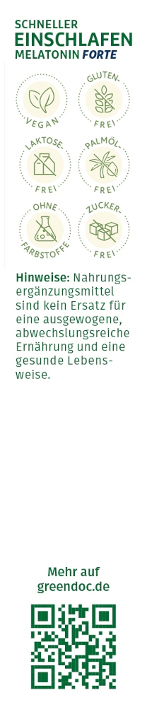 Green DOC SCHNELLER EINSCHLAFEN MELATONIN 20 St Schmelztabletten
