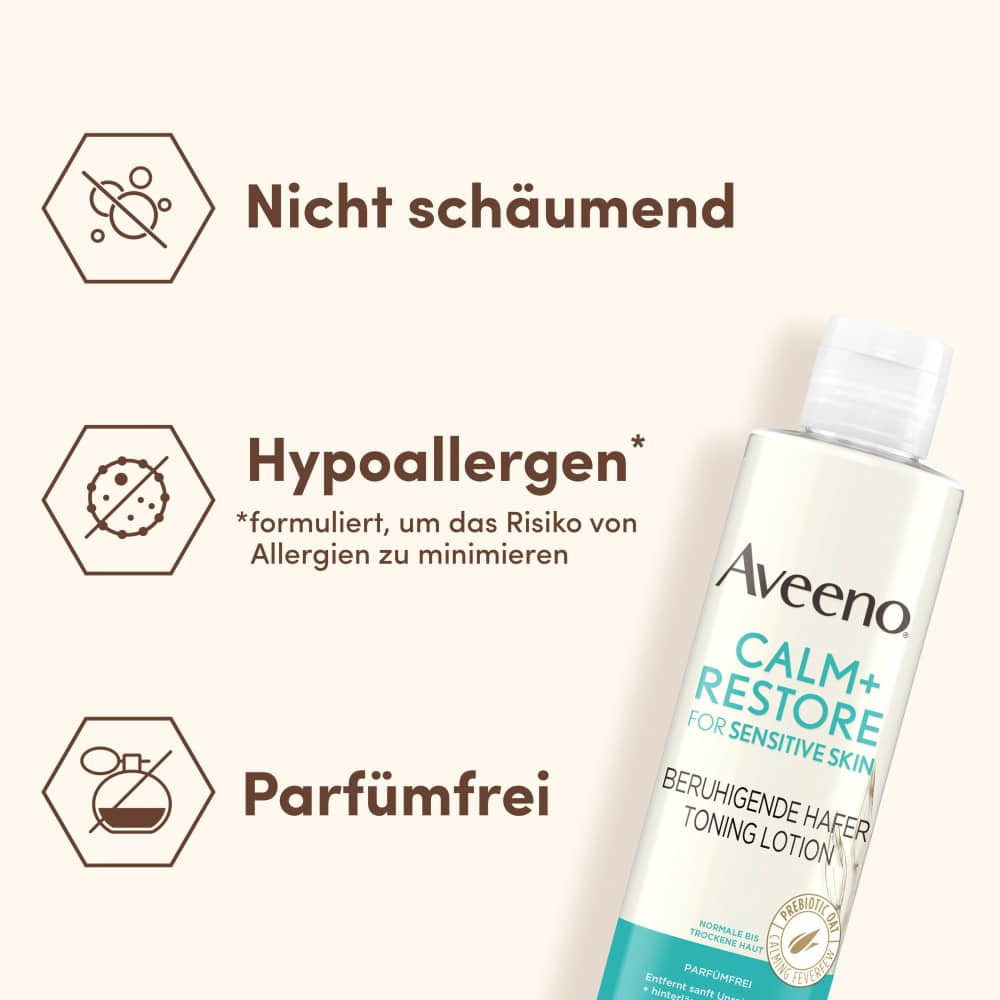 Aveeno CALM+RESTORE Beruhigende Hafer Toning Lotion 200 ml Lotion