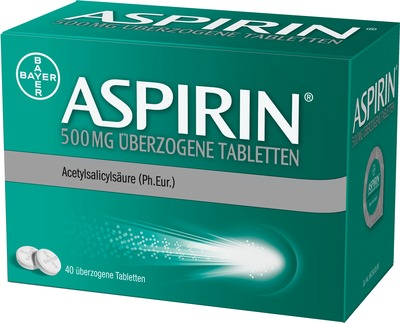 ASPIRIN 500MG  40 St Überzogene Tabletten