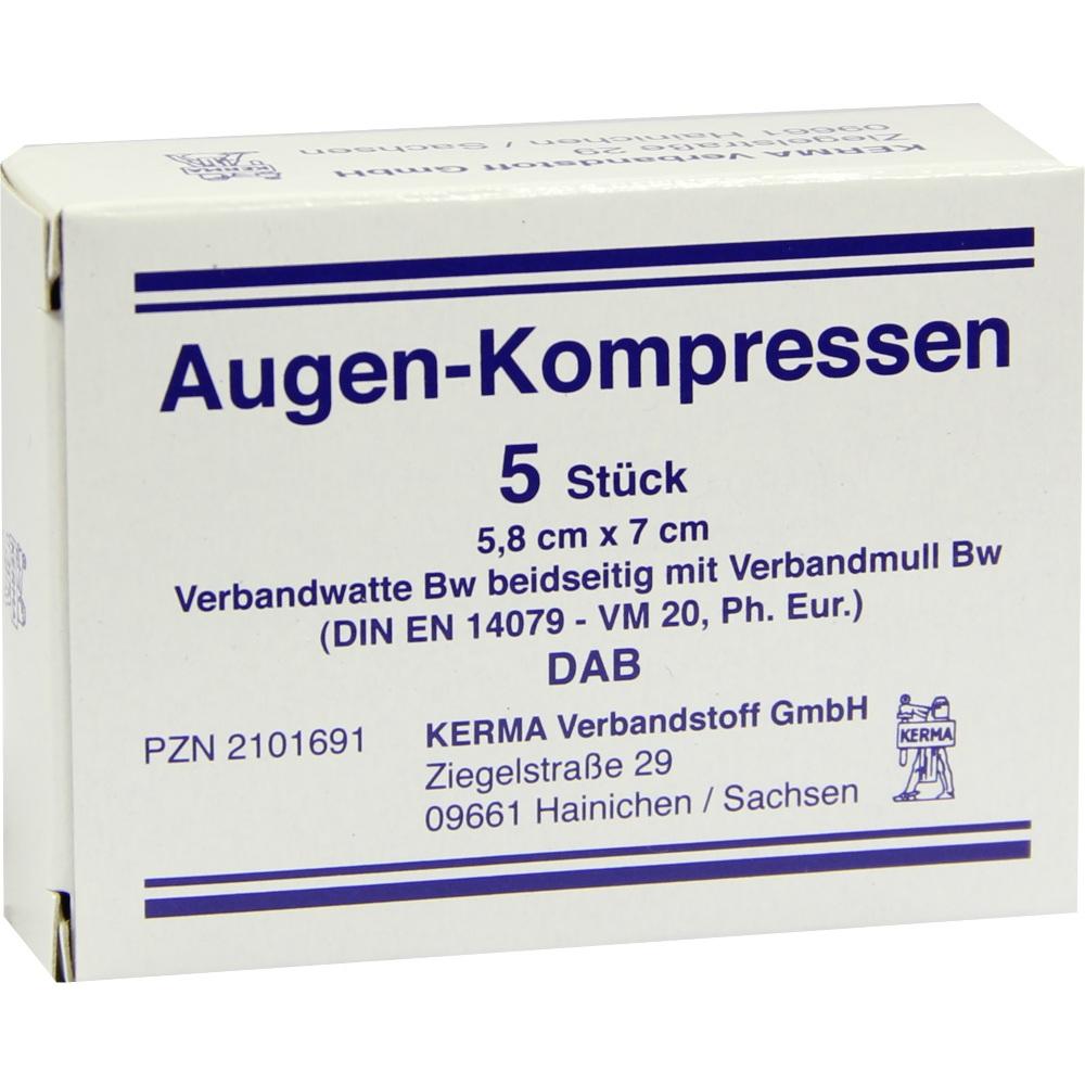 AUGENKOMPRESSEN 5,8x7 cm unsteril 5 St Kompressen