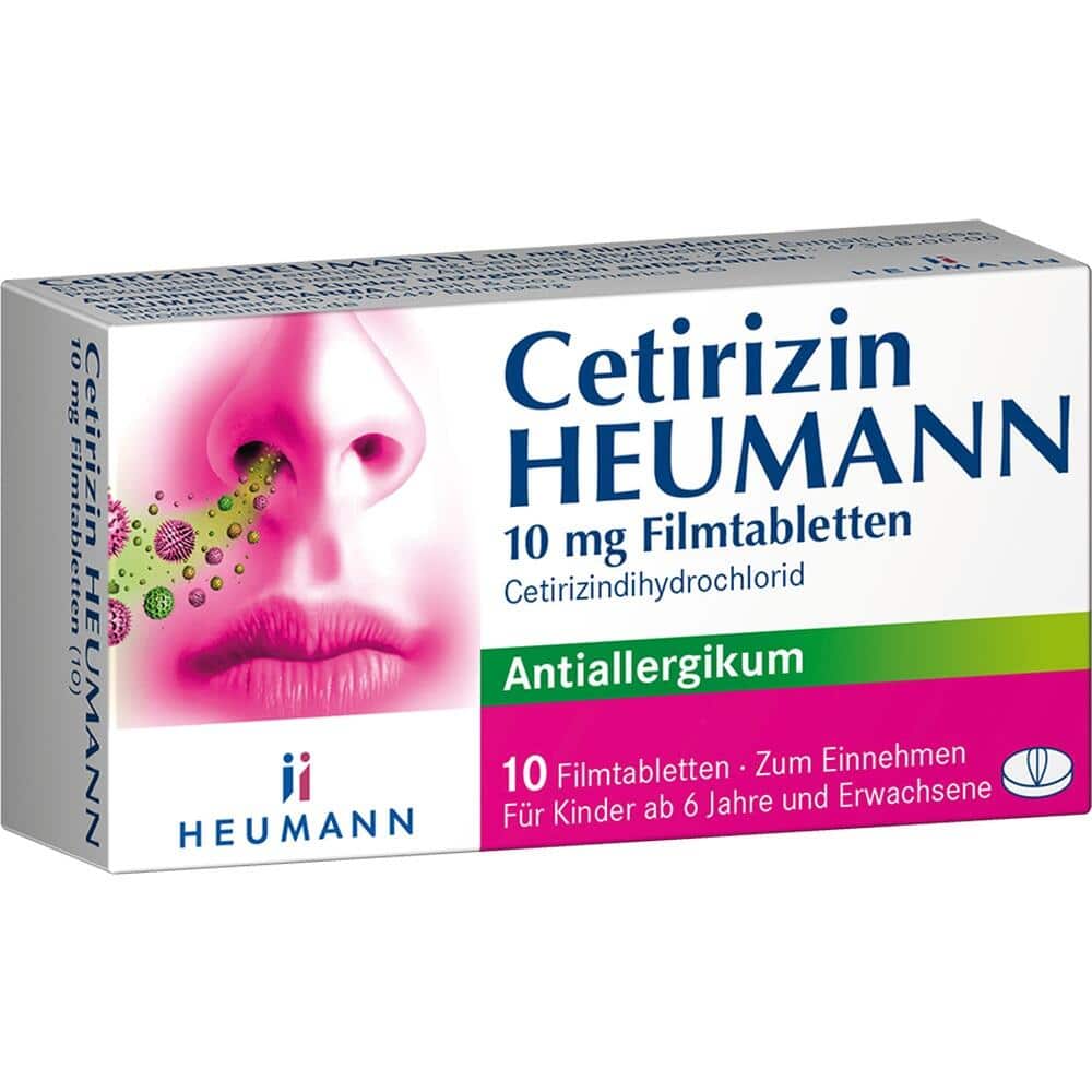 Cetirizin HEUMANN 10mg 10 St Filmtabletten