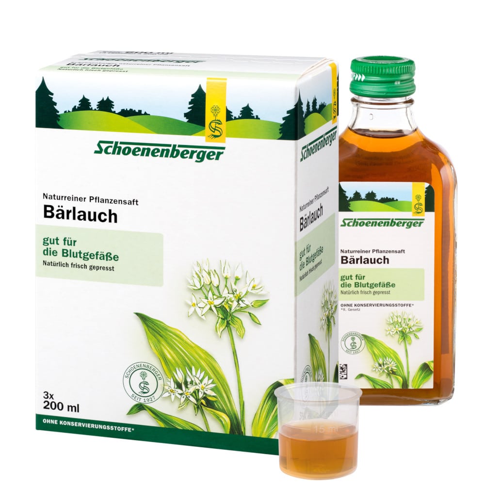 Schoenenberger Bärlauch Naturreiner Pflanzensaft 3X200 ml Saft