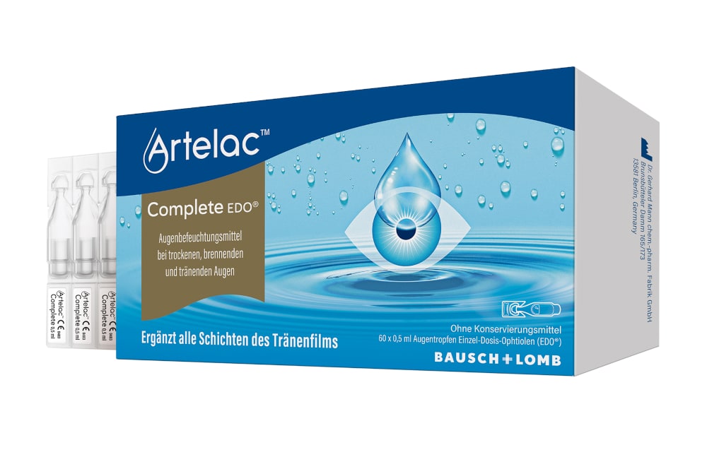 Artelac Complete EDO Augentropfen für trockene Augen 60X0.5 ml Augentropfen