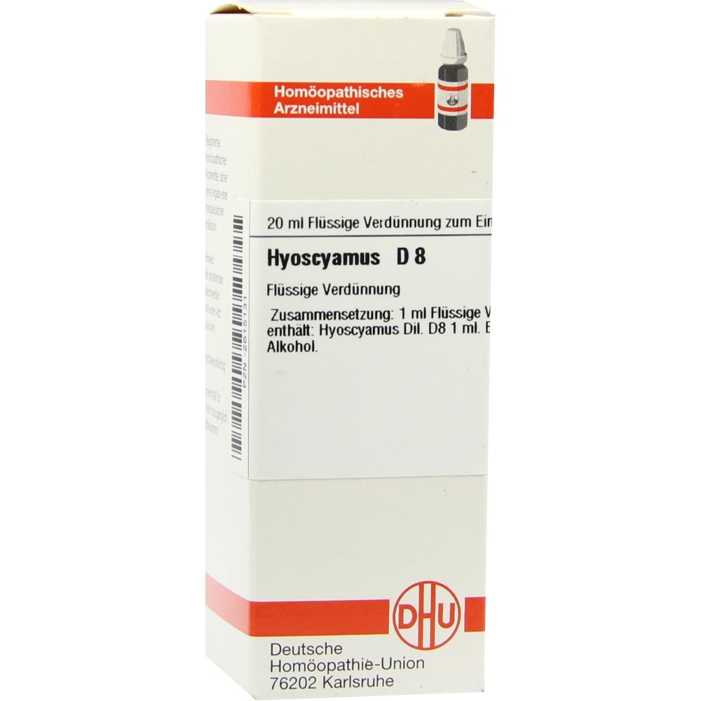 HYOSCYAMUS D 8 Dilution 20 ml Dilution