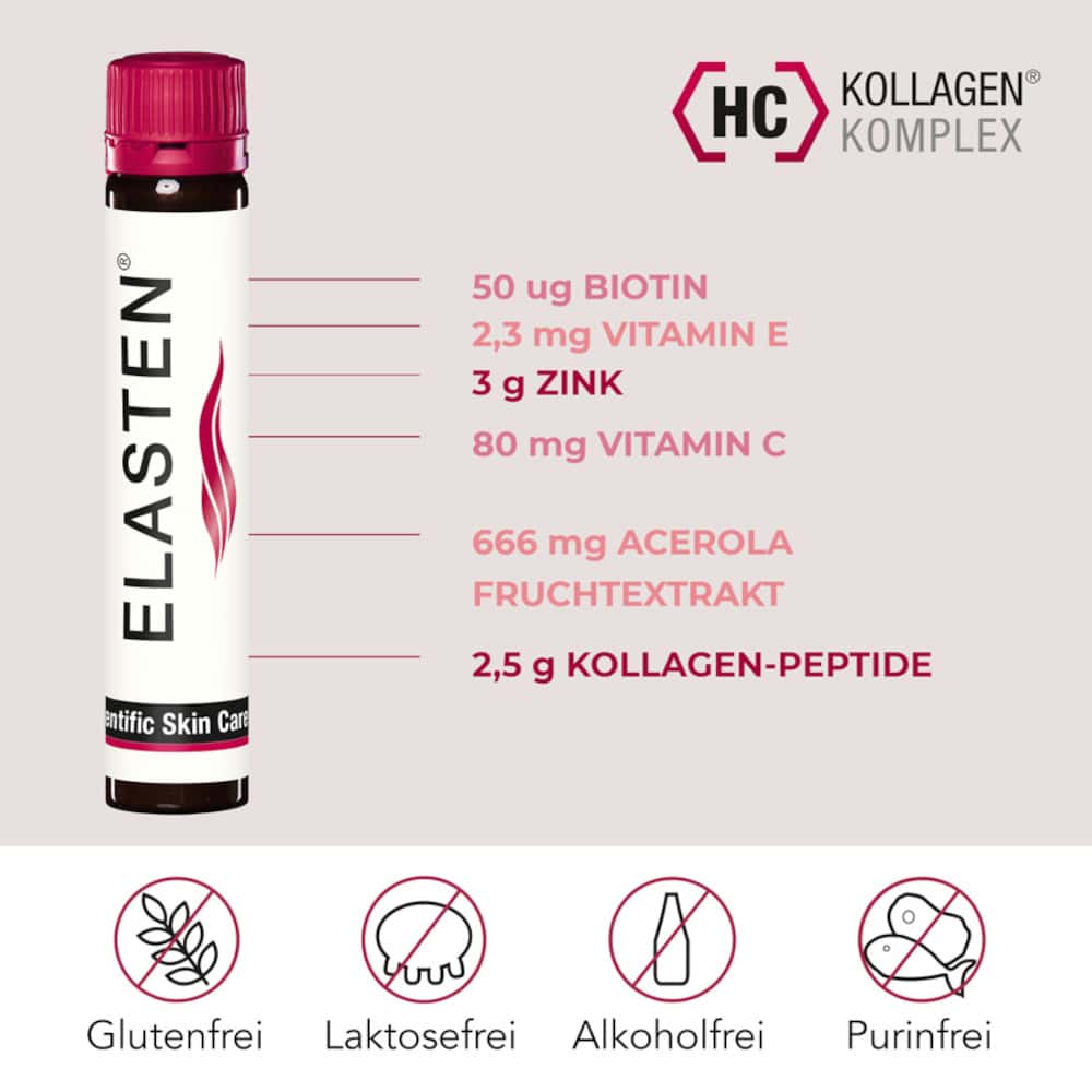 ELASTEN Trinkampullen mit Kollagen 7 St Trinkampullen