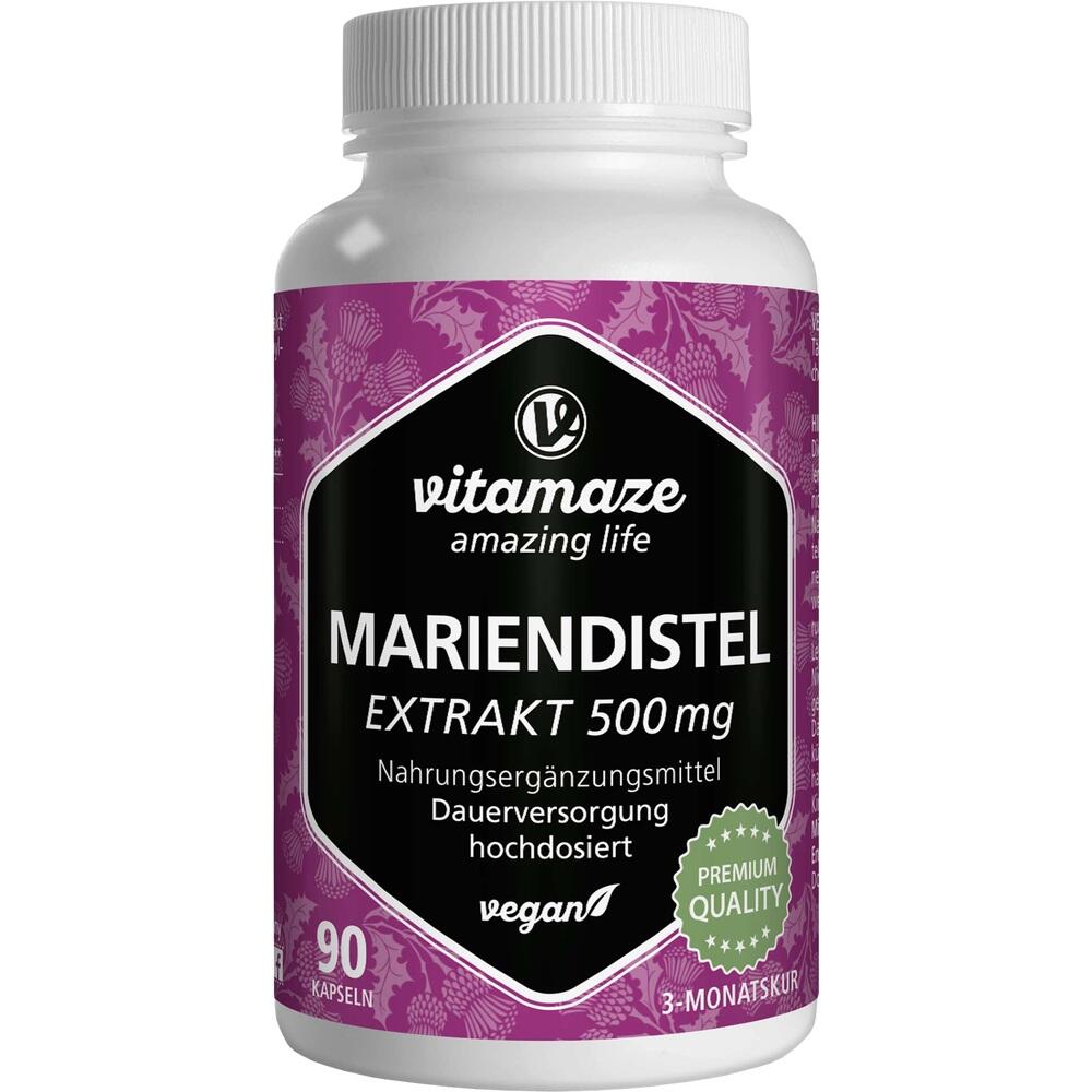 vitamaze MARIENDISTEL 500 mg Extrakt hochdosiert 90 St Kapseln