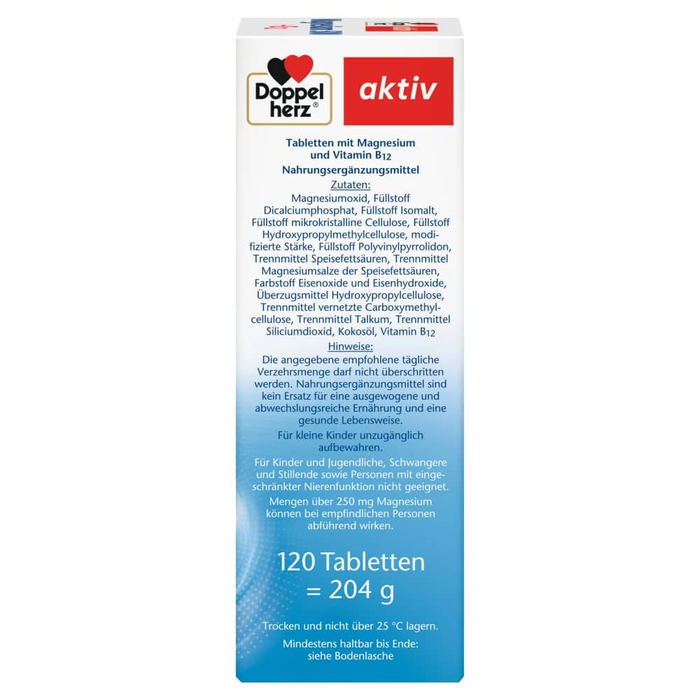 Doppelherz aktiv Magnesium 500 + B12 120 St Tabletten