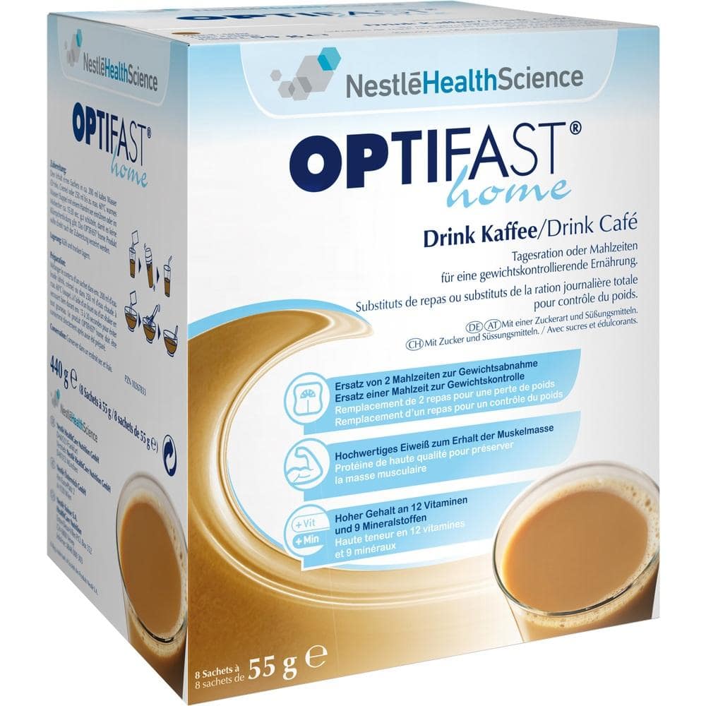 OPTIFAST DRINK Kaffee 8X55 g Pulver