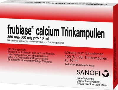Frubiase Calcium 350mg/500mg 5X20 St Trinkampullen
