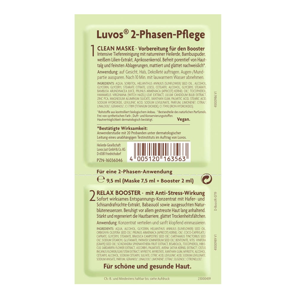 Luvos HEILERDE RELAX BOOSTER 1 Packung Gesichtsmaske