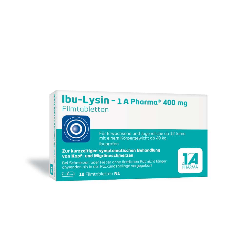 Ibu-Lysin 1A Pharma 400mg 10 St Filmtabletten