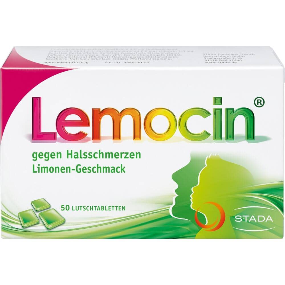 Lemocin gegen Halsschmerzen Limonen-Geschmack 50 St Lutschtabletten
