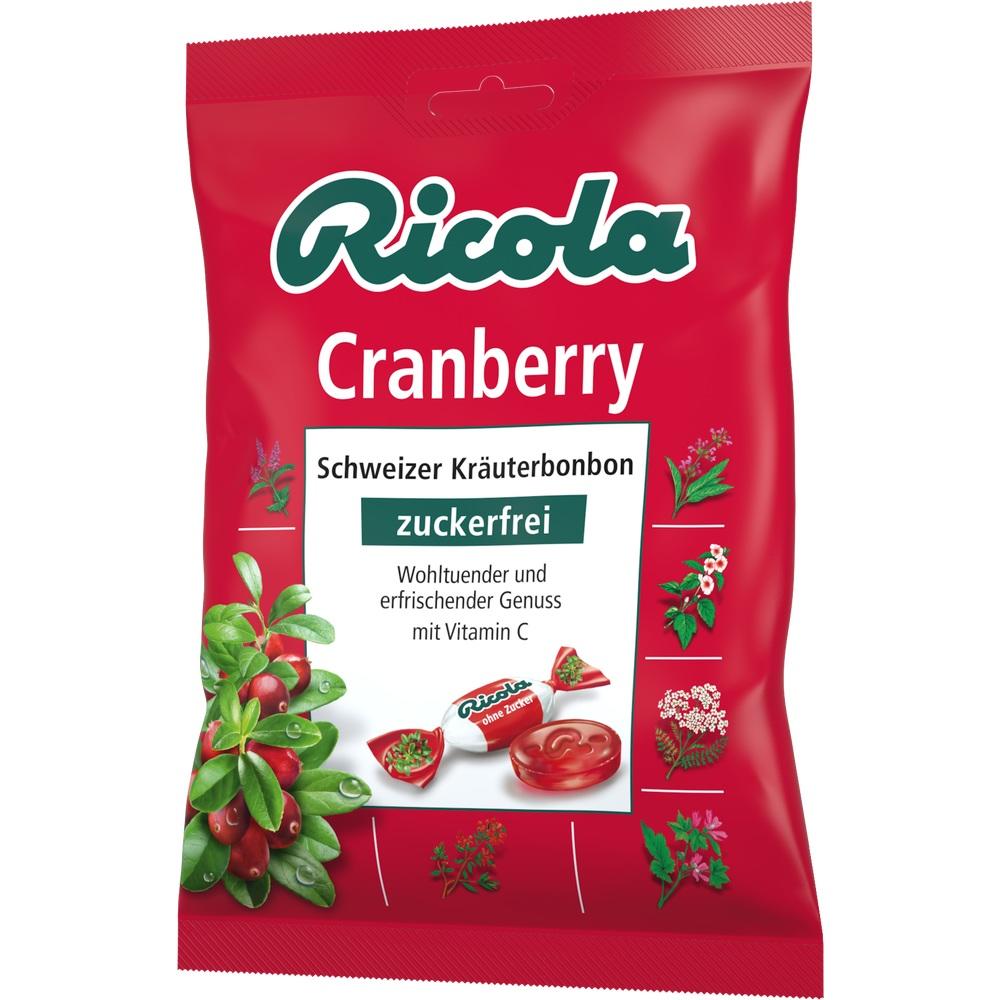 Ricola Cranberry Schweizer Kräuterbonbon zuckerfrei 75 g Bonbons