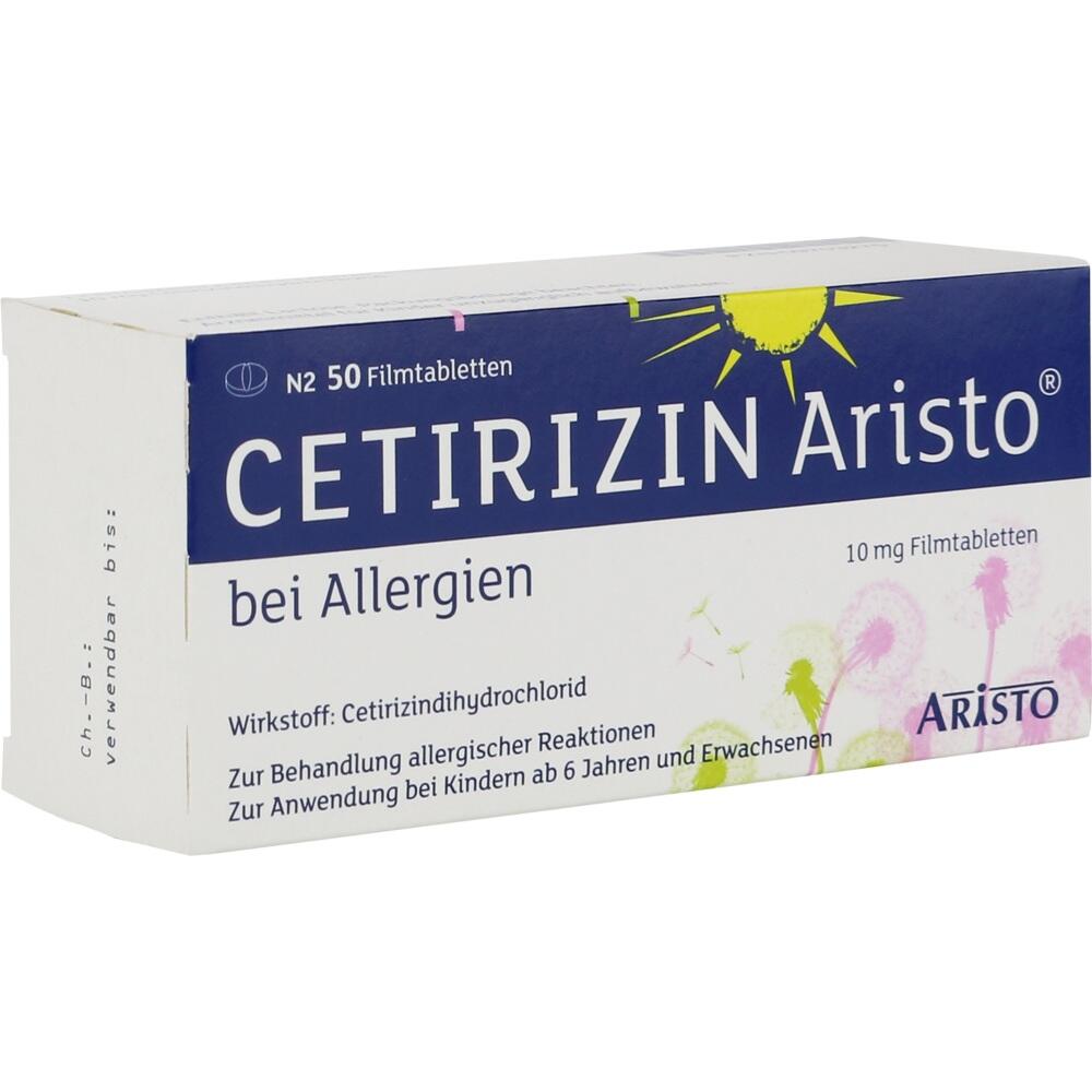 CETIRIZIN Aristo bei Allergien 10 mg 50 St Filmtabletten