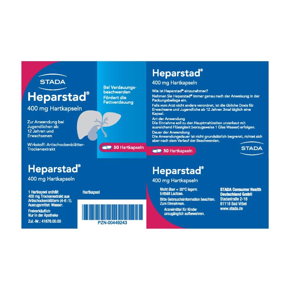 Heparstad 400mg 50 St Hartkapseln