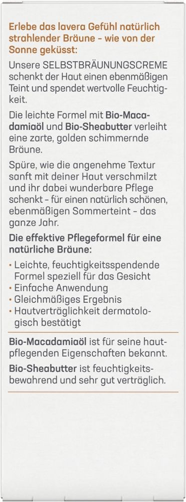 Lavera Selbstbräunungscreme Gesicht 50 ml Creme