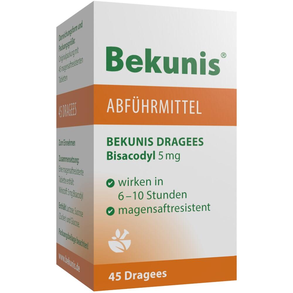 Bekunis Dragees Bisacodyl 5mg 45 St Tabletten magensaftresistent