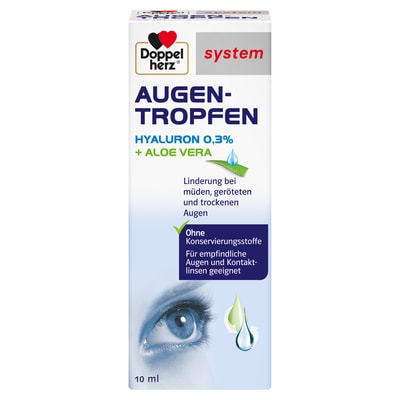Doppelherz system AUGEN-TROPFEN HYALURON 0,3% + ALOE 10 ml Flüssigkeit