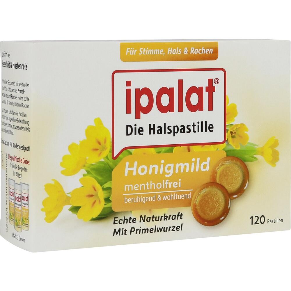 ipalat Halspastillen Honigmild Zuckerfrei 120 St Pastillen