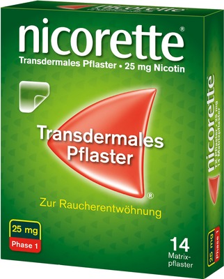 nicorette Nikotinpflaster mit 25 mg Nikotin zur Raucherentwöhnung