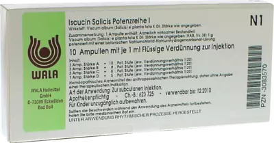 Iscucin Salicis Potenzreihe I Ampullen 10X1 ml Ampullen