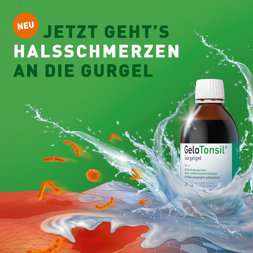 GeloTonsil Gurgelgel lindert Halsschmerzen & Schluckbeschwerden 200 ml 200 ml Gurgellösung
