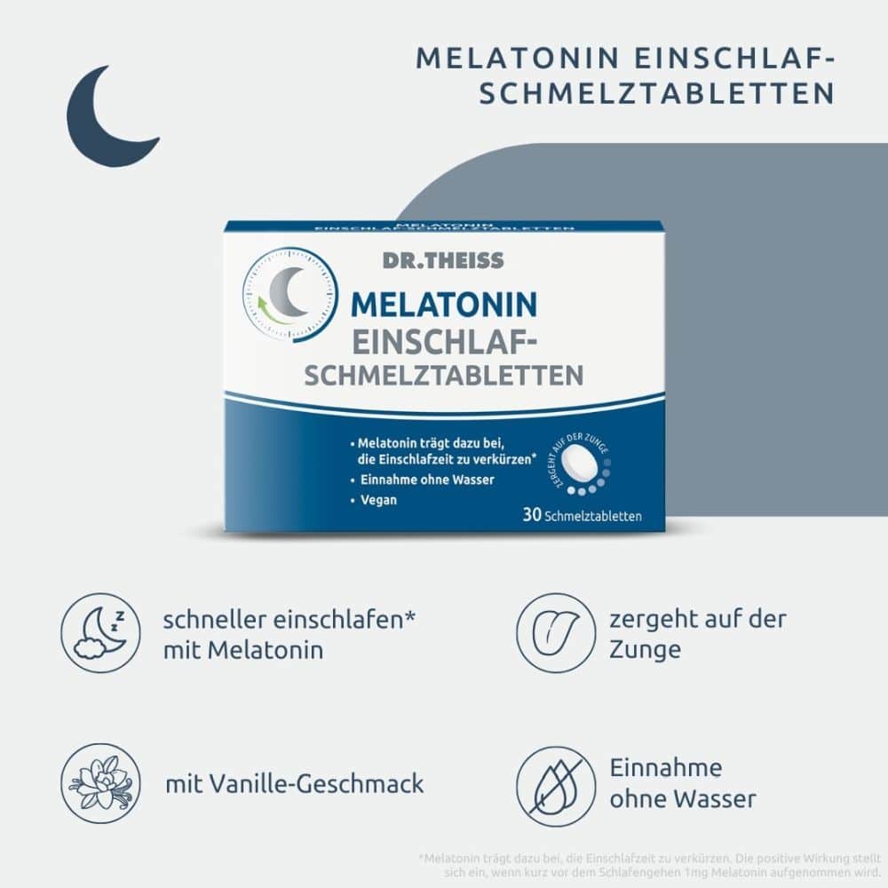 DR. THEISS MELATONIN EINSCHLAF - SCHMELZTABLETTEN 30 St Schmelztabletten