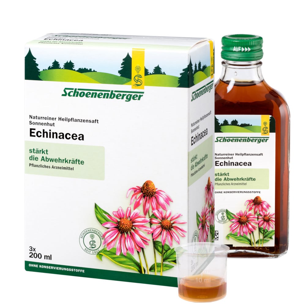 Schoenenberger Echinacea Naturreiner Heilpflanzensaft  3X200 ml Saft