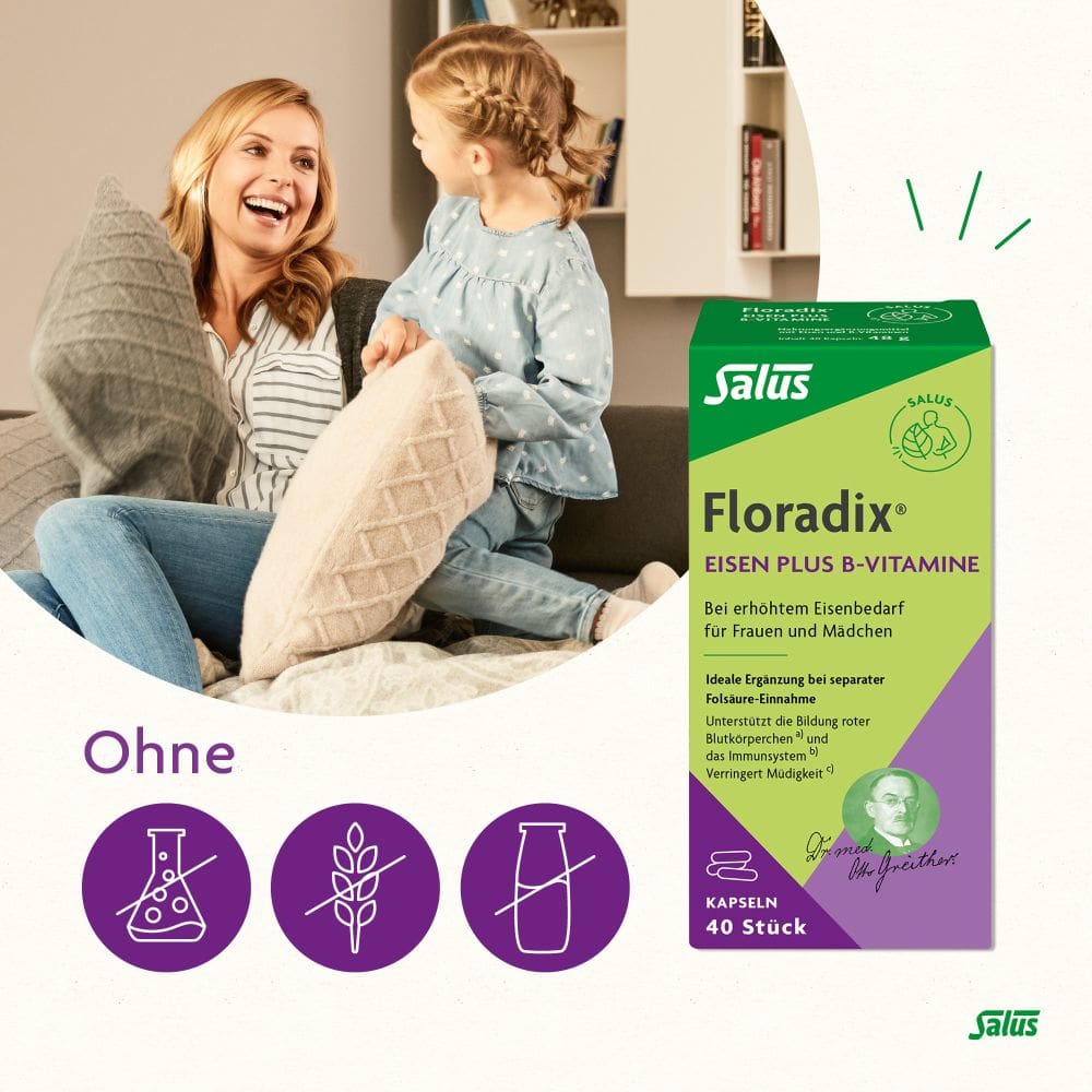 Floradix Eisen plus B-Vitamine 40 St Kapseln