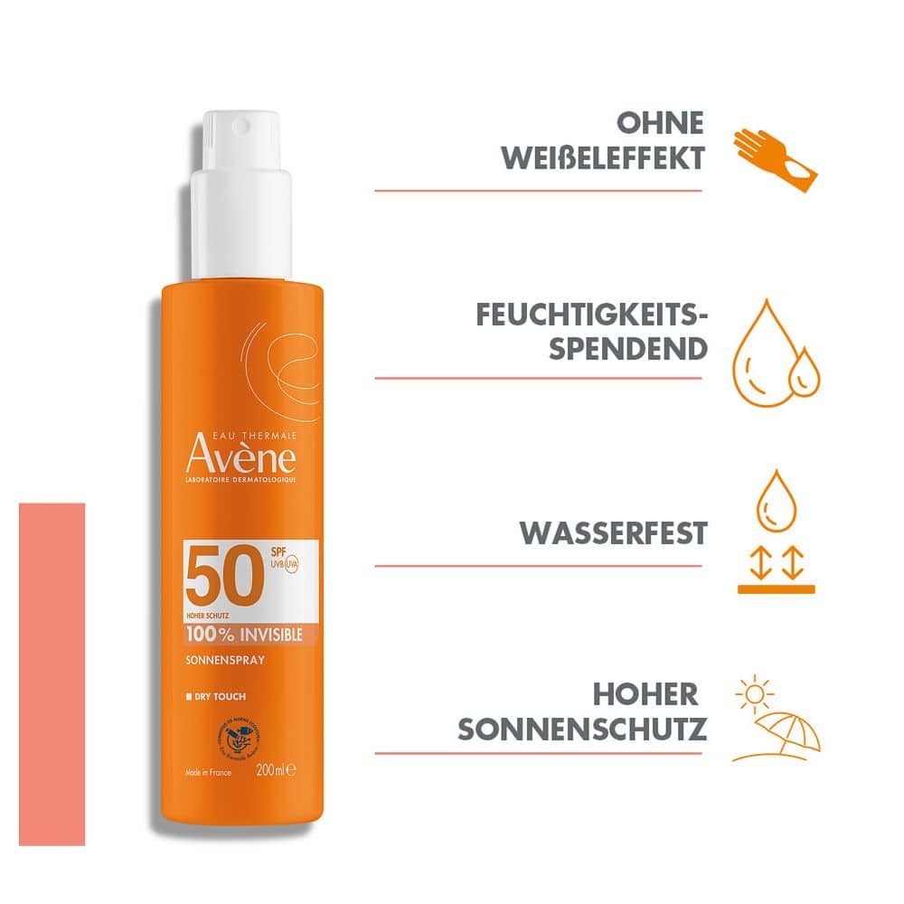 Avène 100% INVISIBLE SONNENSPRAY SPF 50 + 3 € sparen* 200 ml Spray