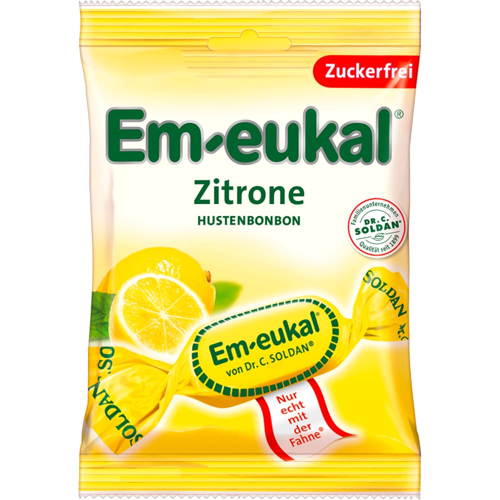 Em-eukal Zitrone zuckerfrei 75 g Bonbons