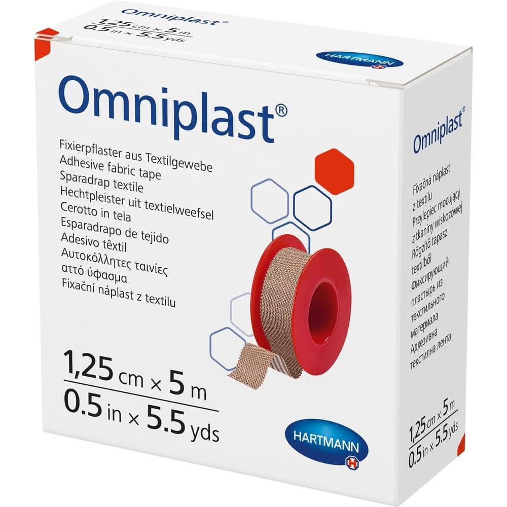OMNIPLAST Fixierpflaster Textilgew.1,25 cmx5 m 1 St Pflaster