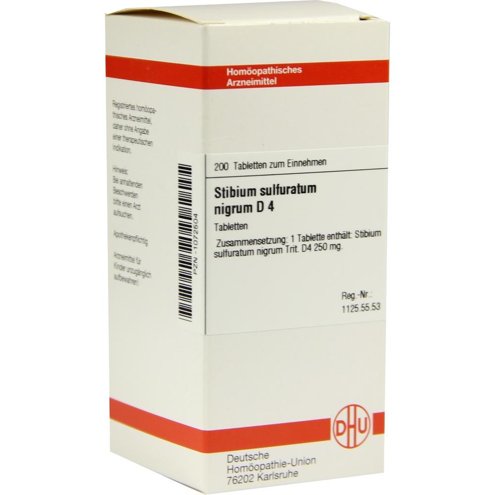 STIBIUM SULFURATUM NIGRUM D 4 Tabletten 200 St Tabletten