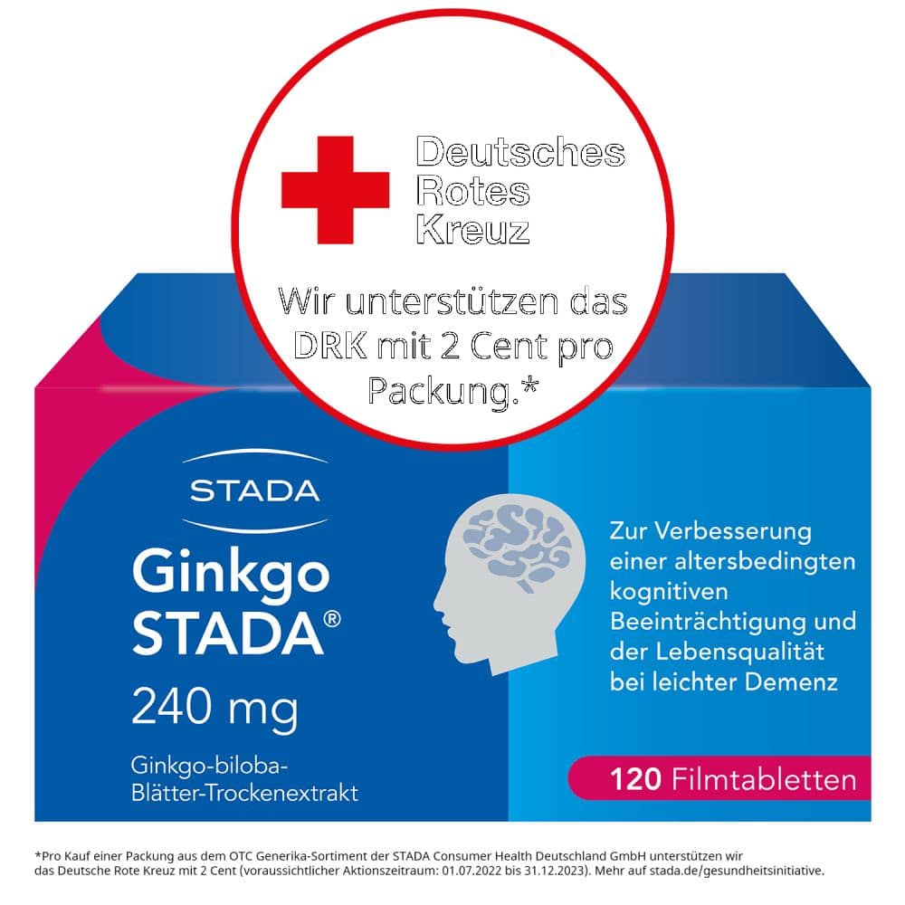 Ginkgo STADA 240 mg   -15 €-Aktion*  120 St Filmtabletten