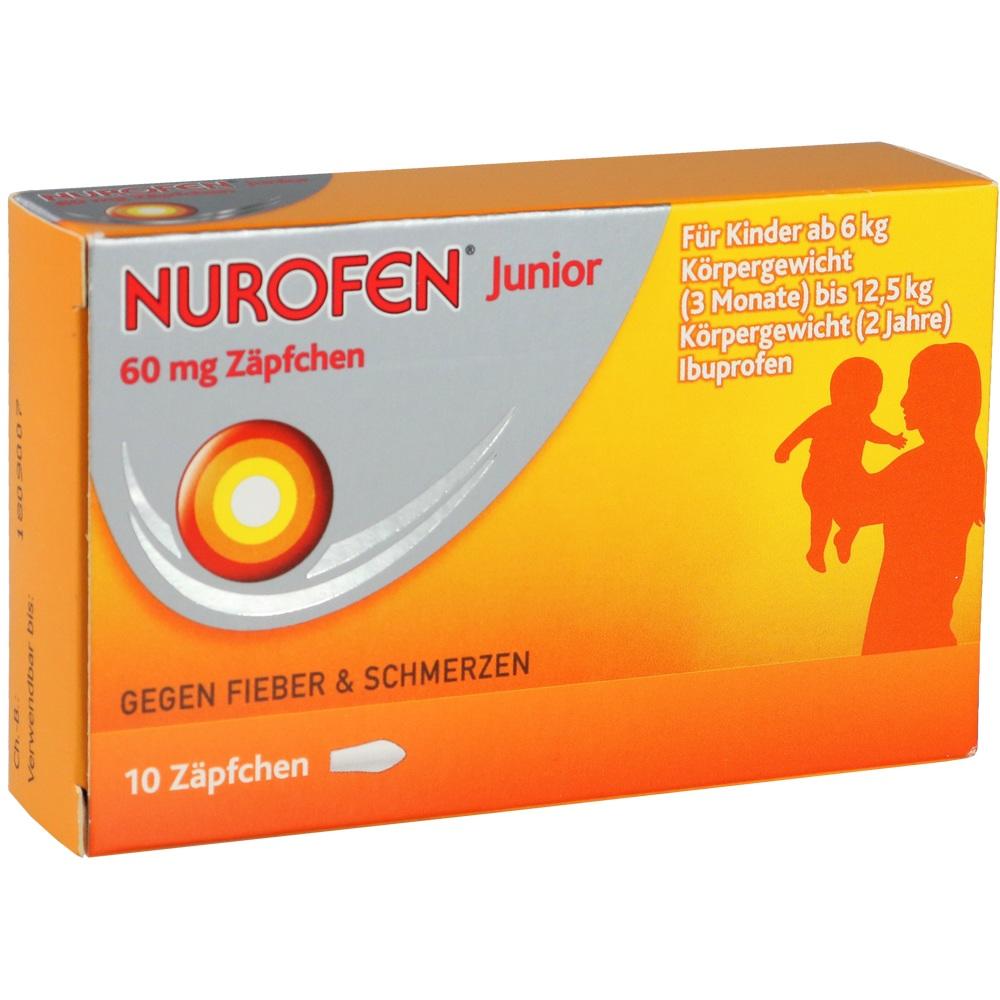 NUROFEN Junior 60mg 10 St Suppositorien