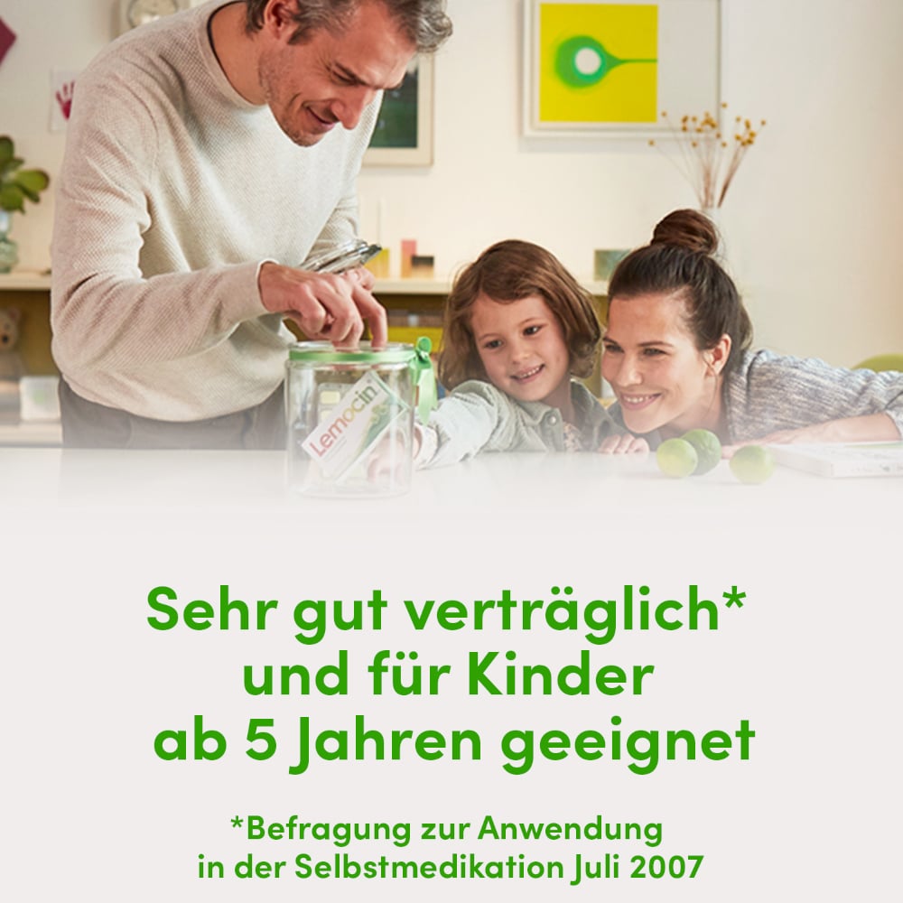 Lemocin gegen Halsschmerzen Limone 20 St Lutschtabletten
