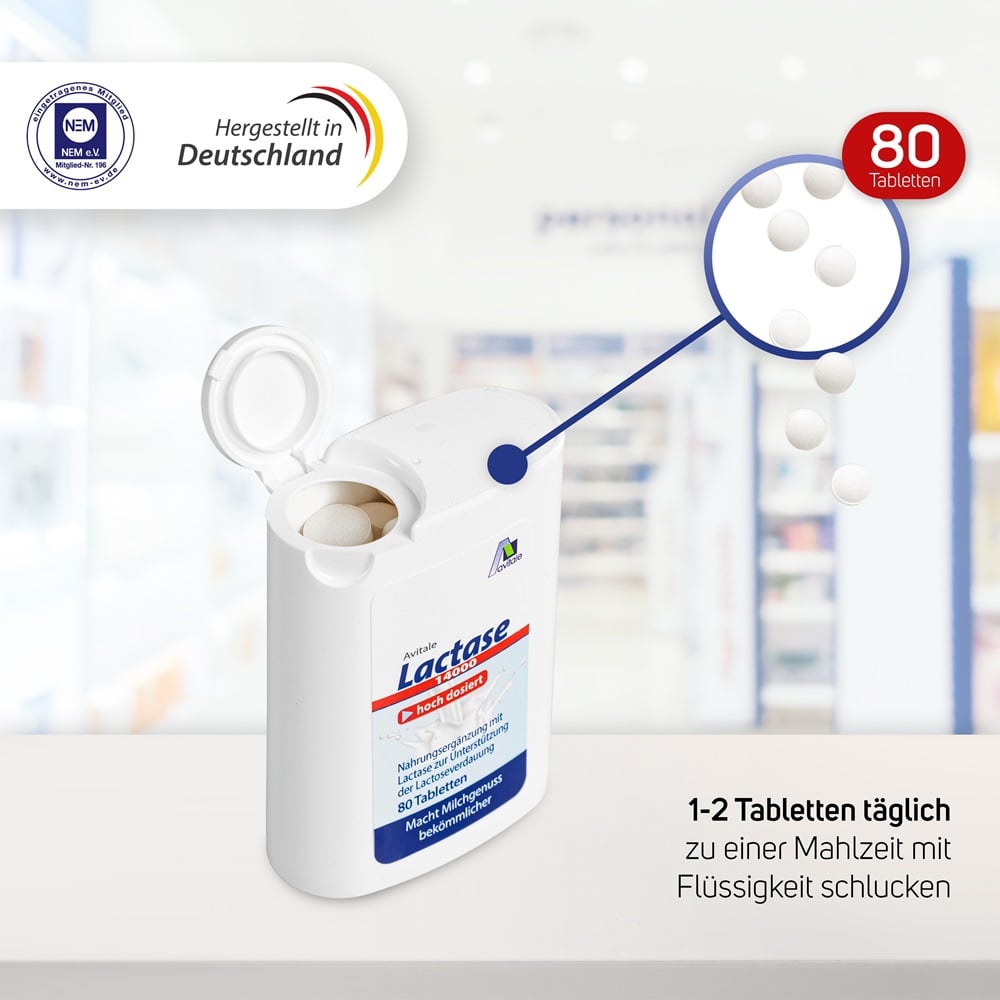 Avitale Lactase 14000 FCC 80 St Tabletten