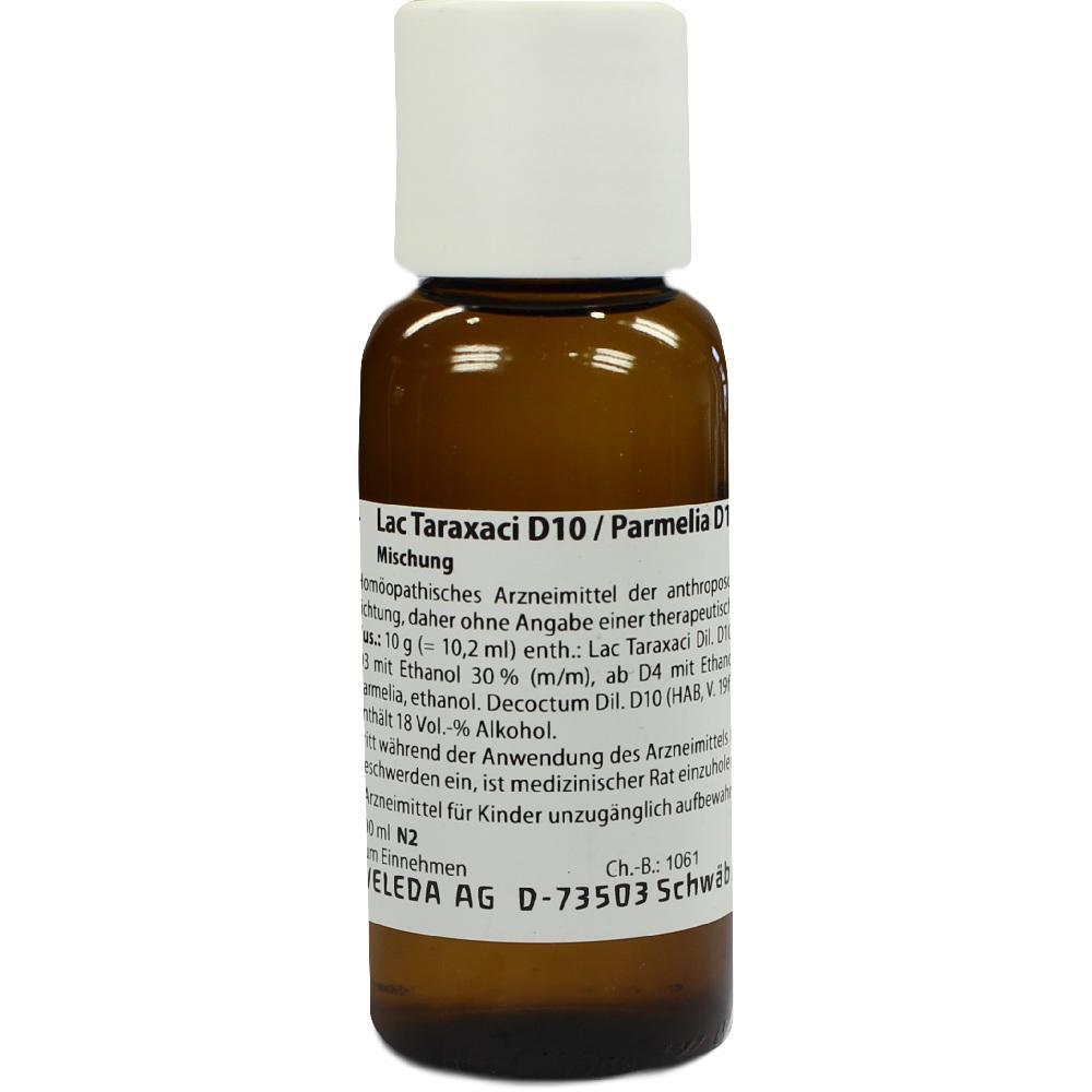 WELEDA LAC TARAXACI D10/ PARMELIA D10 aa Dilution 100 ml Mischung